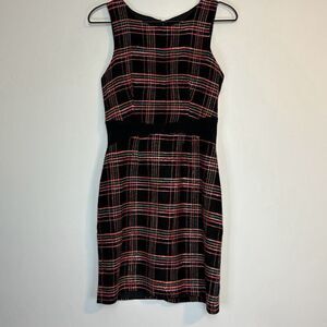 Hutch Rainbow Tweed Plaid Sheath Dress 0